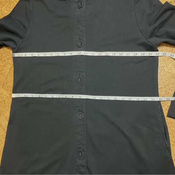 Ours Wm’s Ruffle Hooded Button Down Duster Jacket In Black Sz XL - Picture 14 of 15